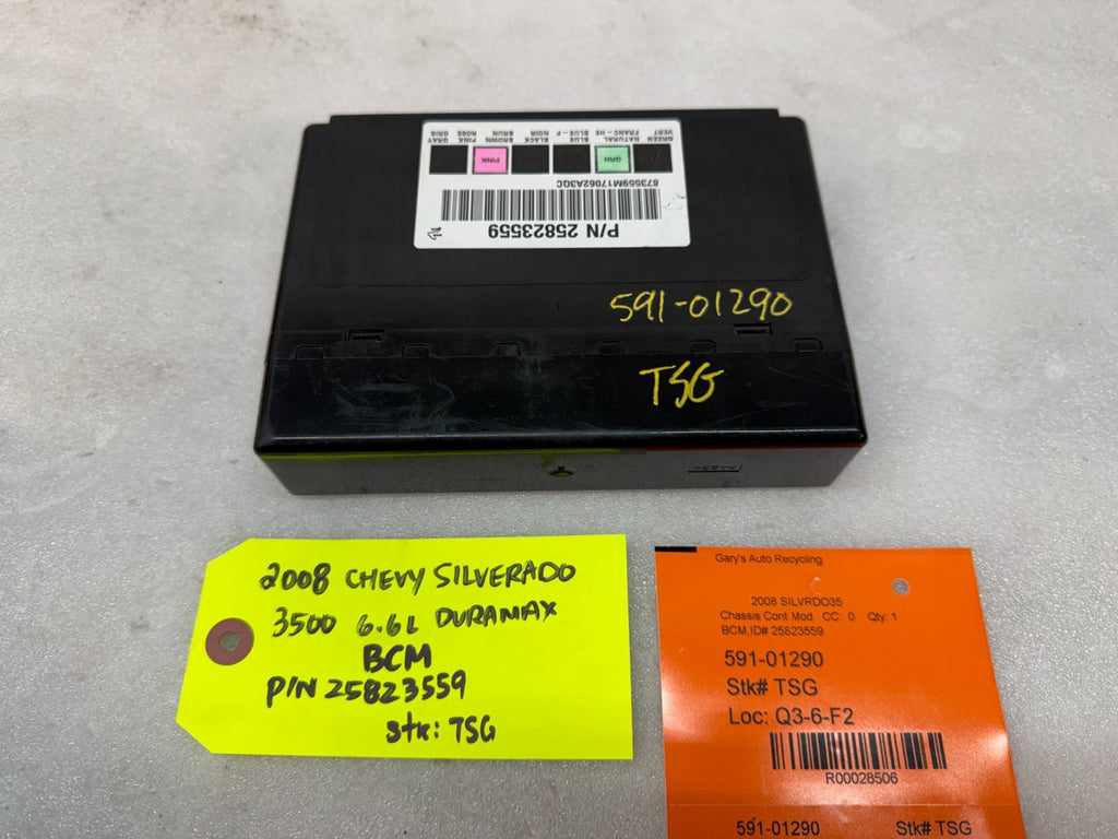 08 09 10 Chevrolet GMC DURAMAX LMM 6.6 BCM BODY CONTROL MODULE 25823559