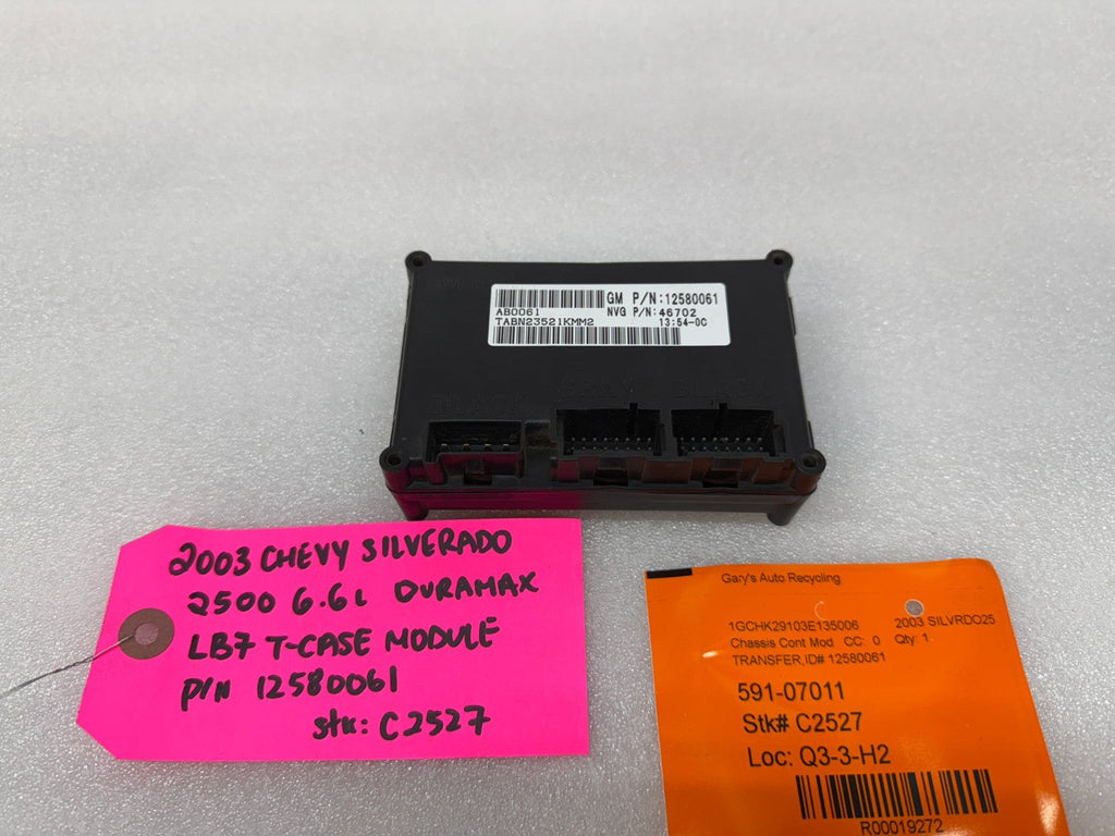 03-06 GMC SIERRA SILVERADO 2500 3500 TRANSFER CASE CONTROL MODULE 12580061
