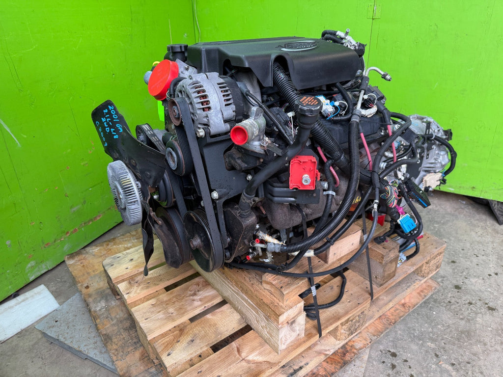 01-03 CHEVROLET GMC 8.1 VORTEC ALLISON 2WD ENGINE TRANSMISSION COMPLETE SWAP