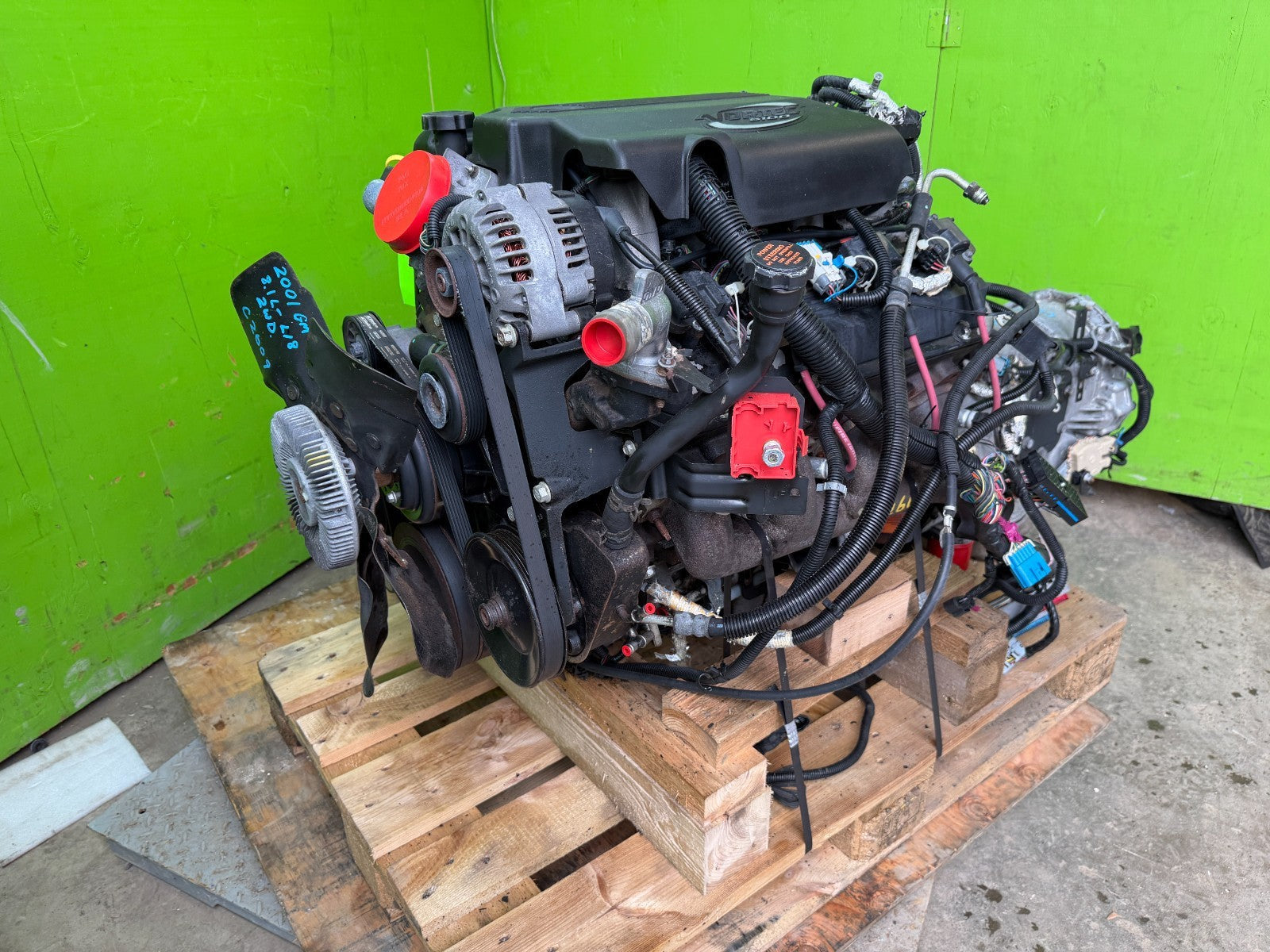 01-03 CHEVROLET GMC 8.1 VORTEC ALLISON 2WD ENGINE TRANSMISSION COMPLETE SWAP