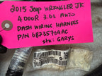 15 JEEP WRANGLER JK 3.6 DASH GAUGE WIRING HARNESS LOOM P68235769AC