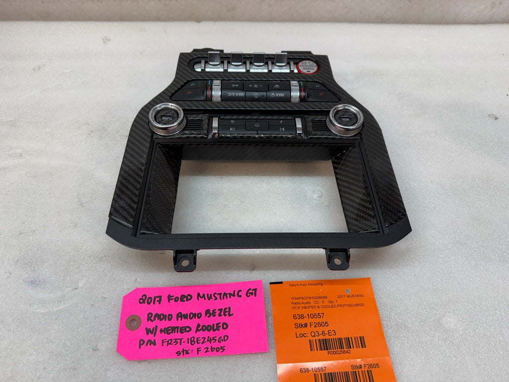 15 16 17 FORD MUSTANG GT SYNC 3 8.0 SCREEN RADIO STEREO BEZEL FR3T-18E245GD