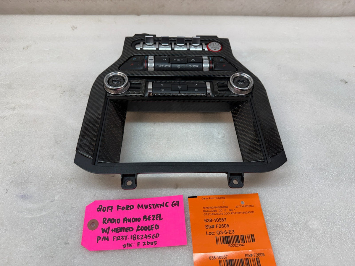 15 16 17 FORD MUSTANG GT SYNC 3 8.0 SCREEN RADIO STEREO BEZEL FR3T-18E245GD