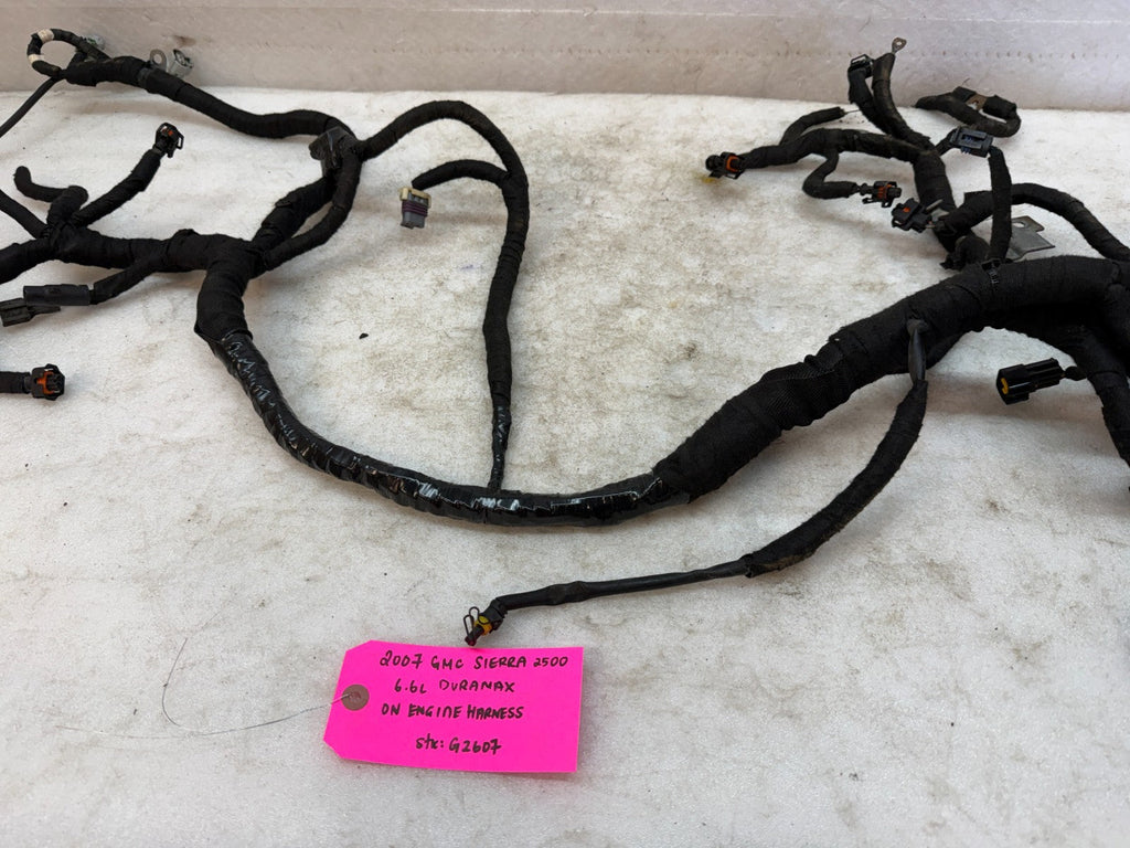 06 07 GMC CHEVROLET 2500HD DURAMAX 6.6 LBZ ENGINE MOTOR WIRING HARNESS LOOM