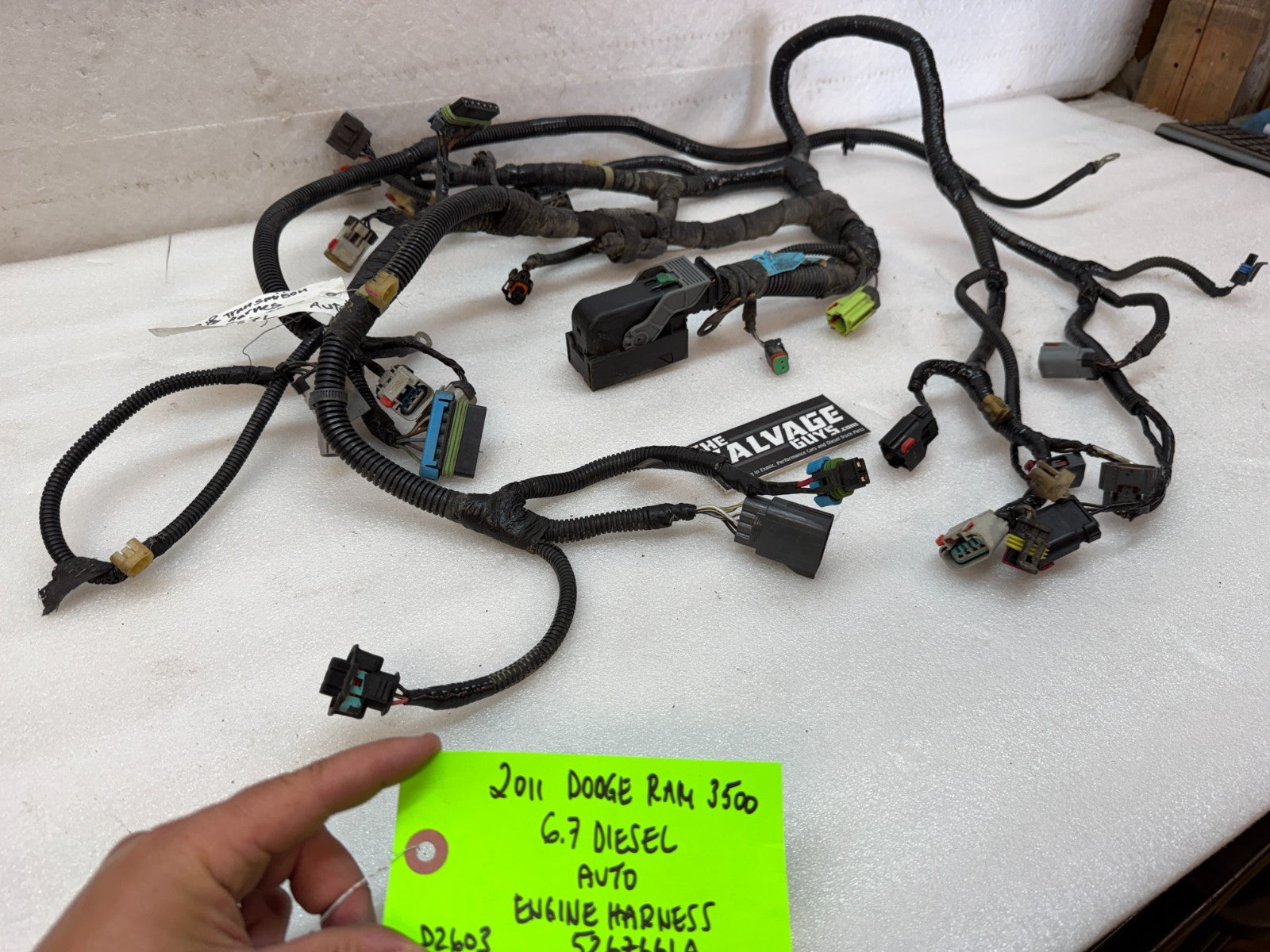 11 DODGE RAM 2500 3500 6.7 ENGINE WIRING HARNESS 4x4 AUTO 5267661A