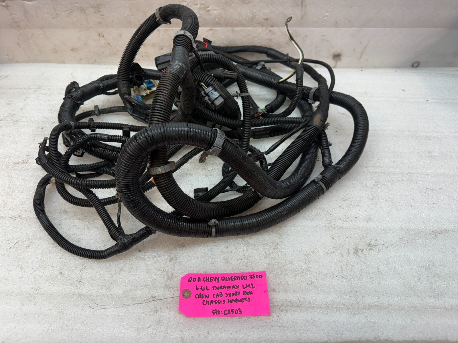 11 Chevrolet GMC 2500HD 3500 4wd CREW CAB SHORT BOX CHASSIS WIRING HARNESS