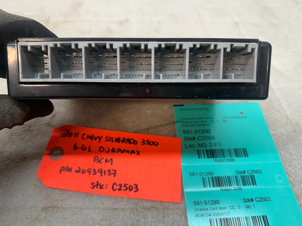 11-14 Chevrolet GMC 2500HD DURAMAX 6.6 LML BCM BODY CONTROL MODULE 20939137