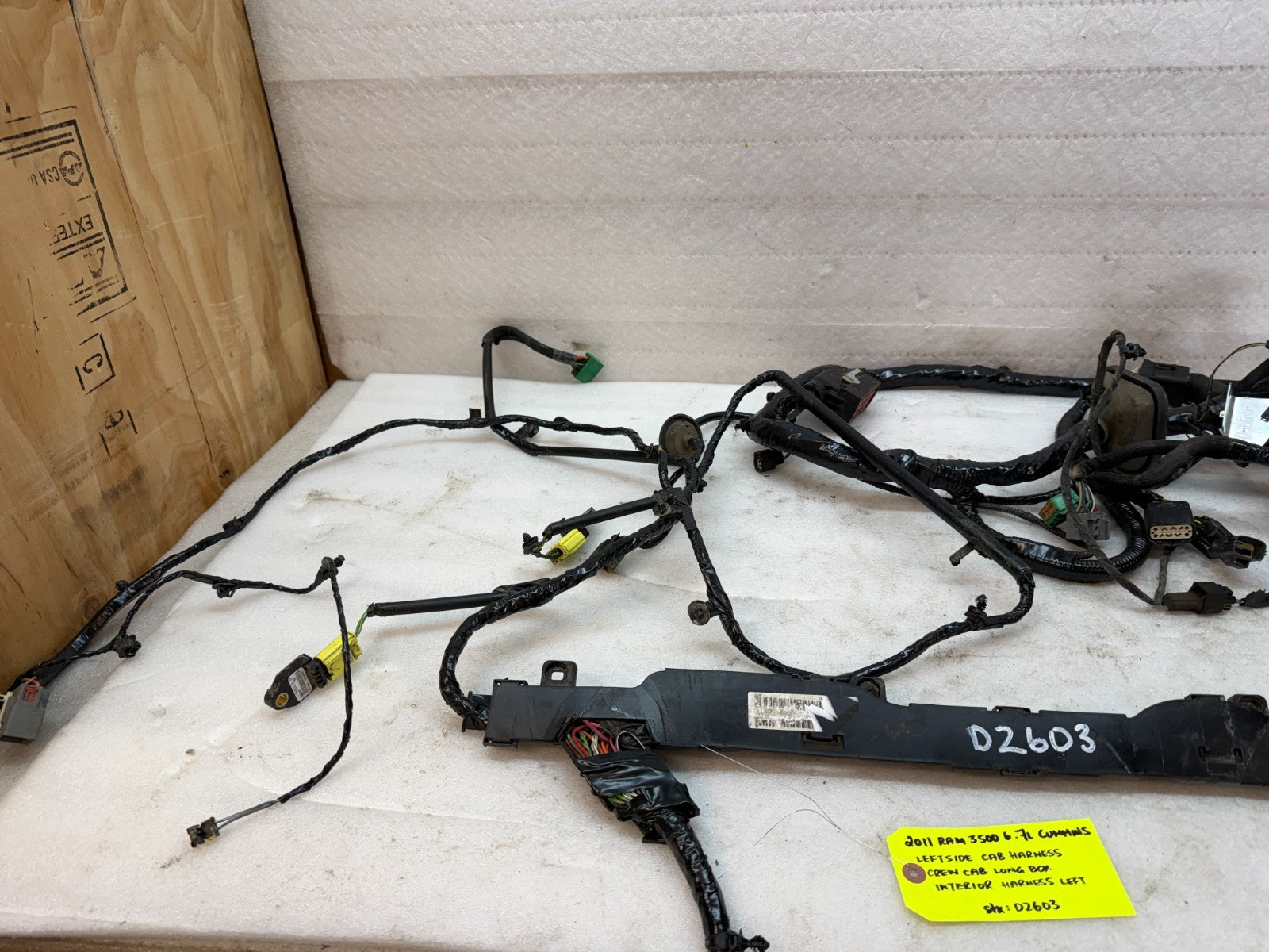 11 DODGE RAM 2500 3500 6.7 LEFT SIDE INTERIOR CREW LONG WIRING HARNESS 4x4 AUTO