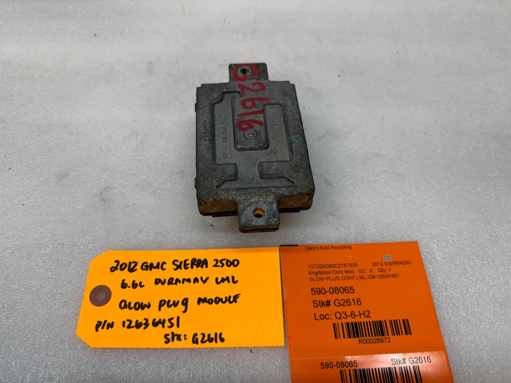 10-12 GMC SIERRA 3500 6.6L DURAMAX LGH LML GLOW PLUG CONTROL MODULE OEM 12636451