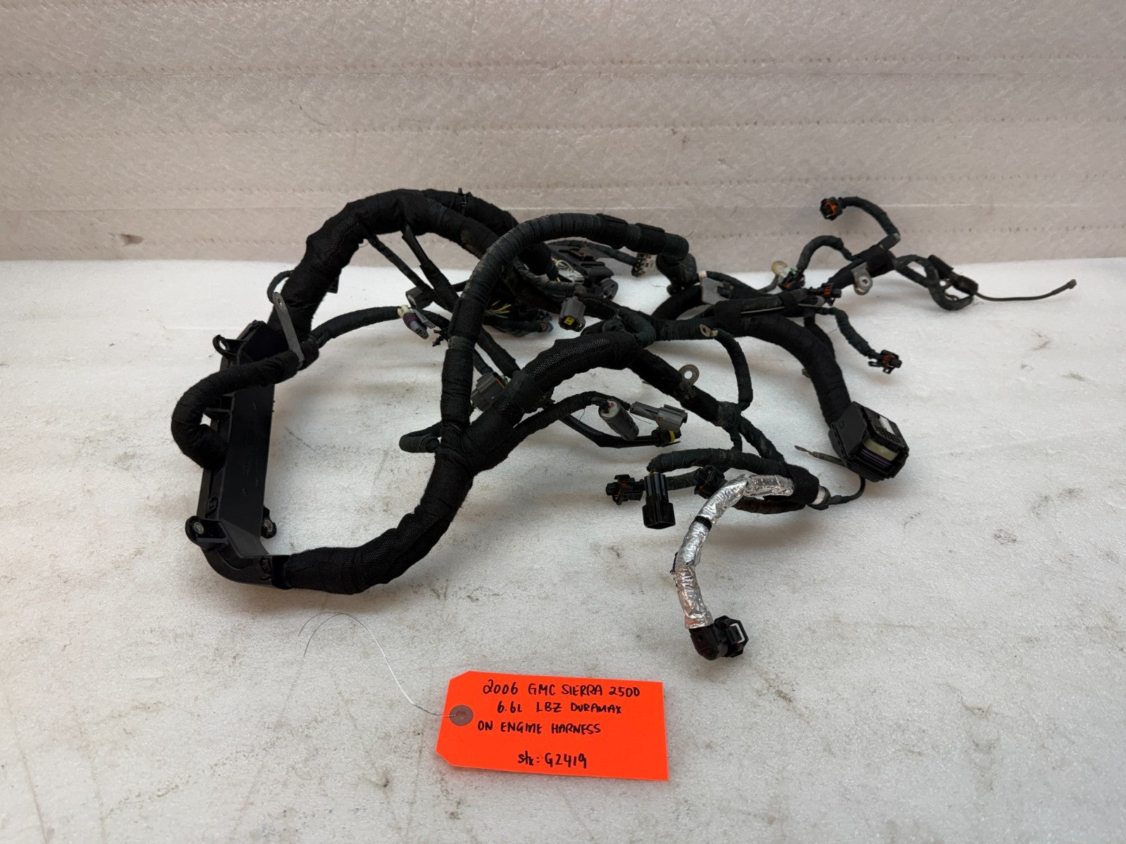 06 07 GMC CHEVROLET 2500HD DURAMAX 6.6 LBZ ENGINE MOTOR WIRING HARNESS LOOM
