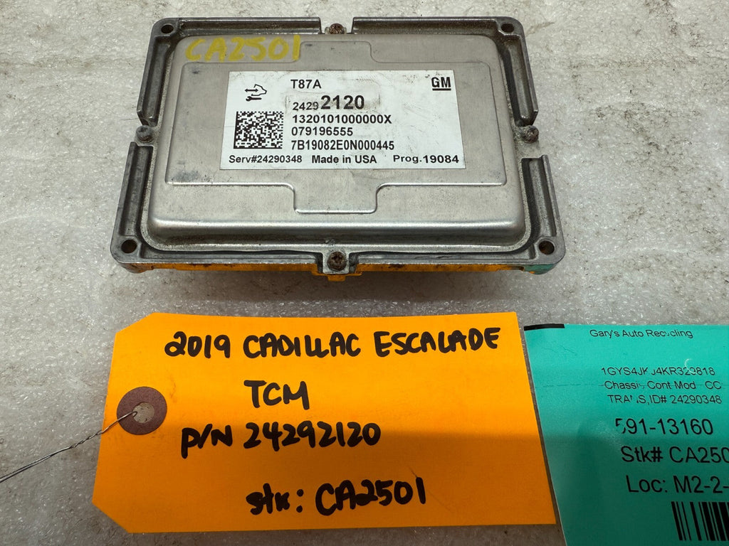 19-20 CADILLAC ESCALADE OEM AUTOMATIC TRANSMISSION CONTROL MODULE 24292120
