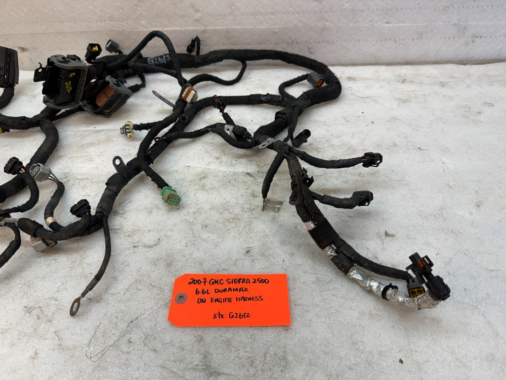 06 07 GMC CHEVROLET 2500HD DURAMAX 6.6 LBZ ENGINE MOTOR WIRING HARNESS LOOM