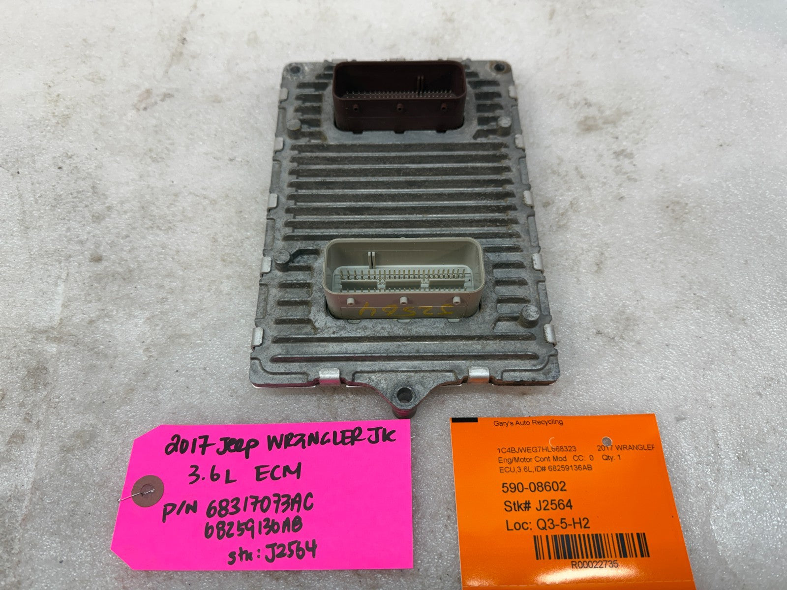 16 17 18 JEEP WRANGLER JK 3.6 AUTO TRANS ENGINE COMPUTER ECM ECU P68259136AB
