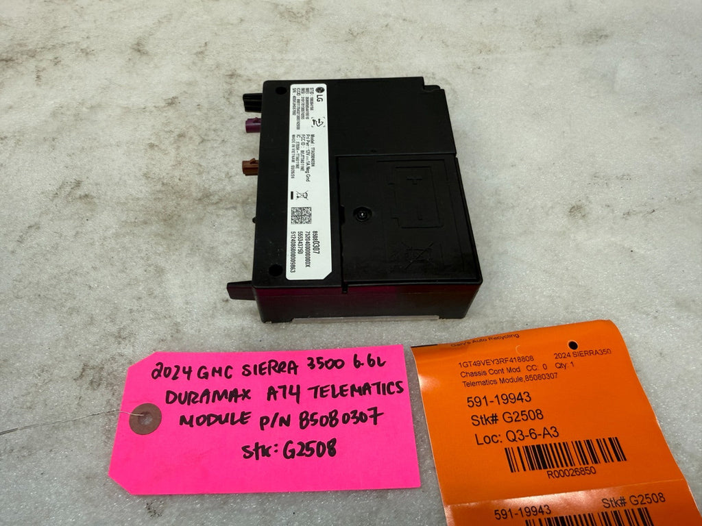 24 25 Chevrolet GMC SIERRA TELEMATICS COMMUNICATION CONTROL MODULE 85080307
