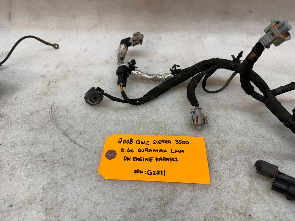 07-10 GMC CHEVROLET 2500HD DURAMAX 6.6 LMM ENGINE MOTOR WIRING HARNESS LOOM