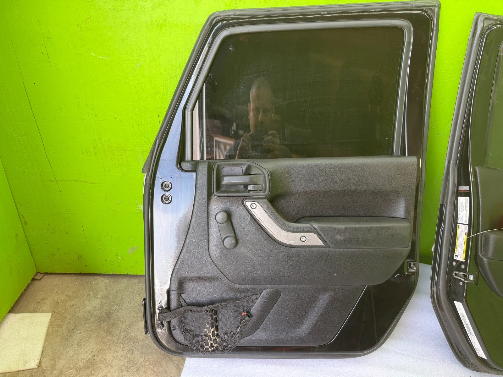 07-18 JEEP WRANGLER JK OEM FULL HARD DOORS BLACK WITH DOOR PANELS MIRROR KEY