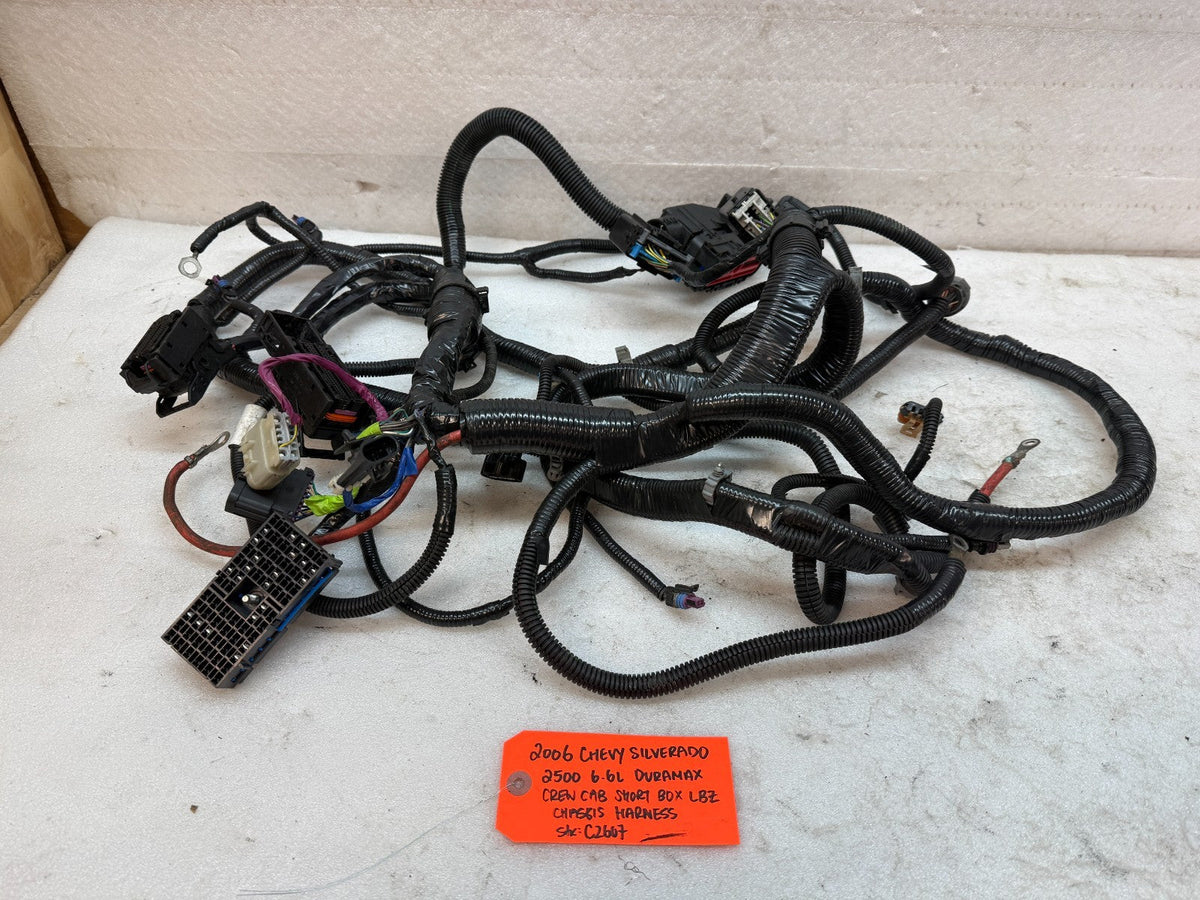 06 07 Chevrolet GMC 2500HD 3500 4wd CREW CAB SHORT BOX CHASSIS WIRING HARNESS