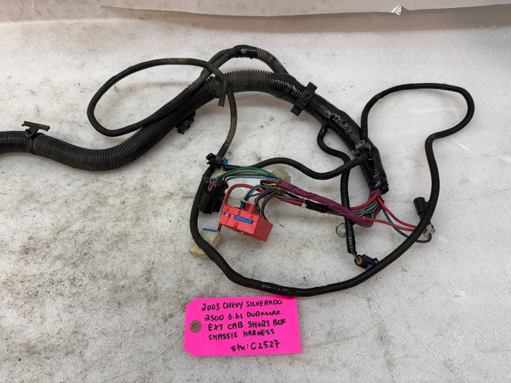 01-04 Chevrolet GMC 2500HD 3500 6.6 4wd EXT CAB SHORT BOX CHASSIS WIRING HARNESS