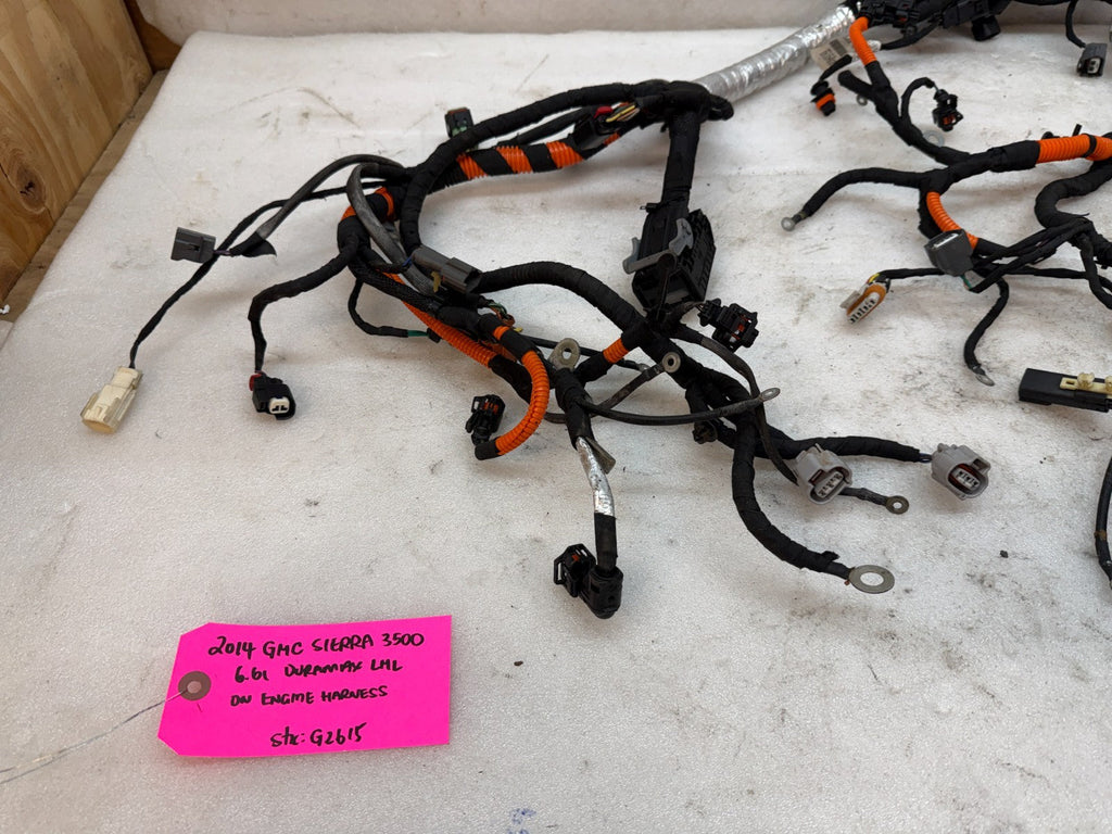 14 GMC SIERRA CHEVROLET SILVERADO 3500HD DURAMAX 6.6 LML ENGINE WIRING HARNESS