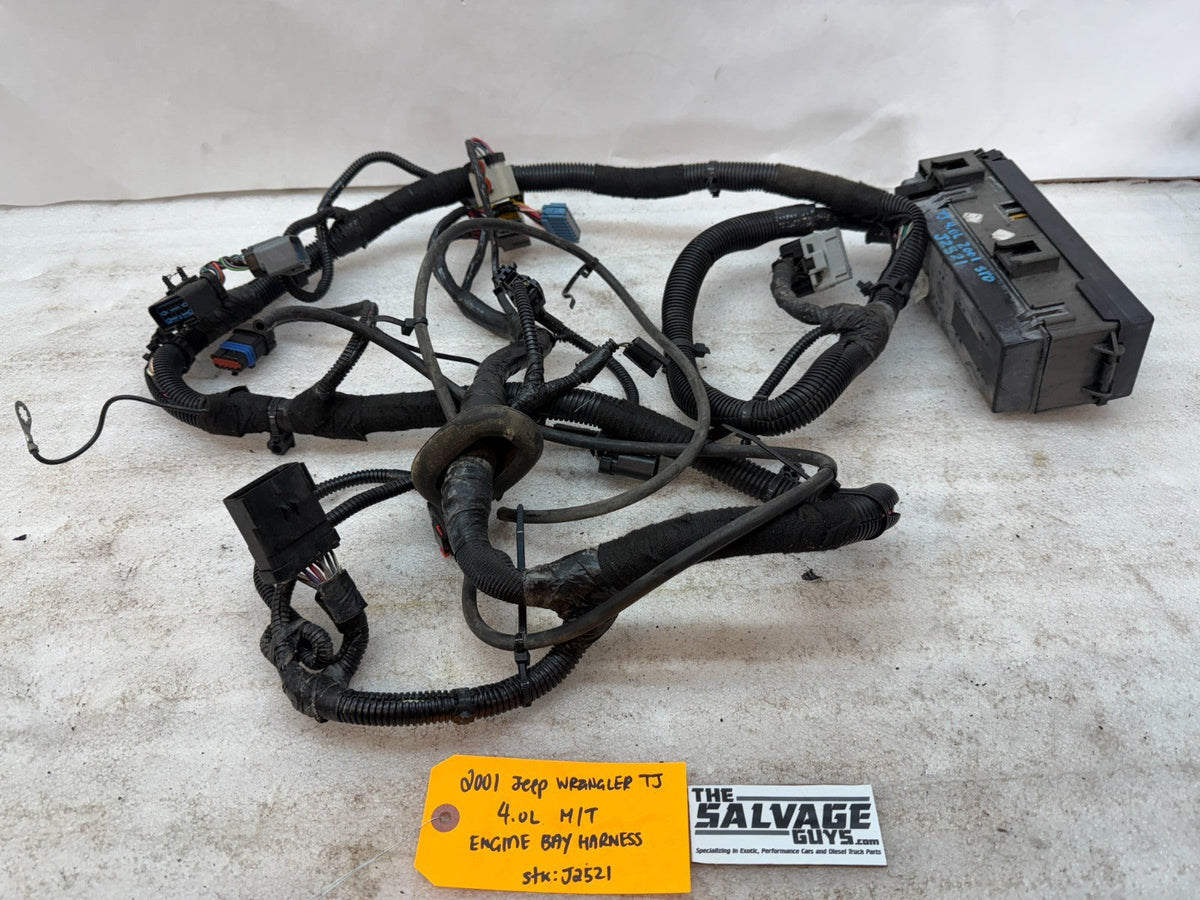 2001 JEEP WRANGLER TJ 4.0 M/T MANUAL TRANS ENGINE FUSE BOX HARNESS LOOM