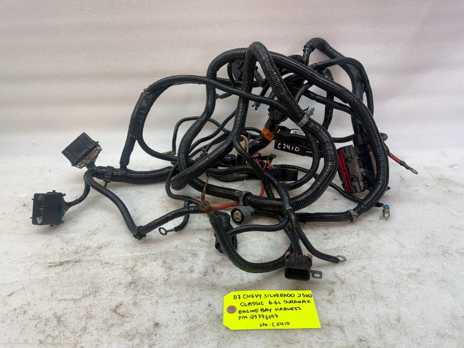 06 07 GMC CHEVROLET 2500HD DURAMAX 6.6 LBZ ENGINE BAY MOTOR WIRING HARNESS LOOM