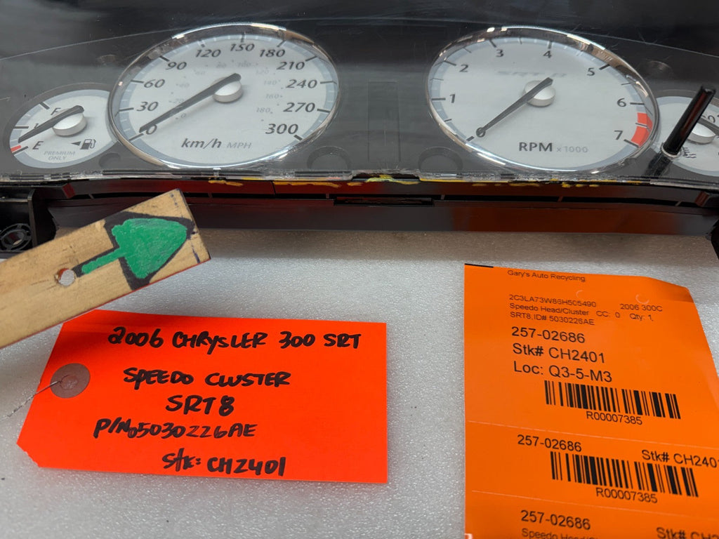 05 06 07 08 CHRYSLER 300 SRT-8 SRT 6.1 OEM METRIC GAUGE CLUSTER P05030226AE