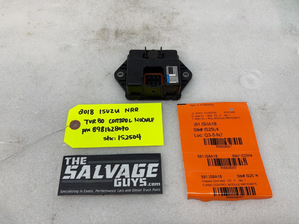 18 ISUZU NRR NPR NQR 5.2 4HK1-TC TURBO CONTROL MODULE 8981628070