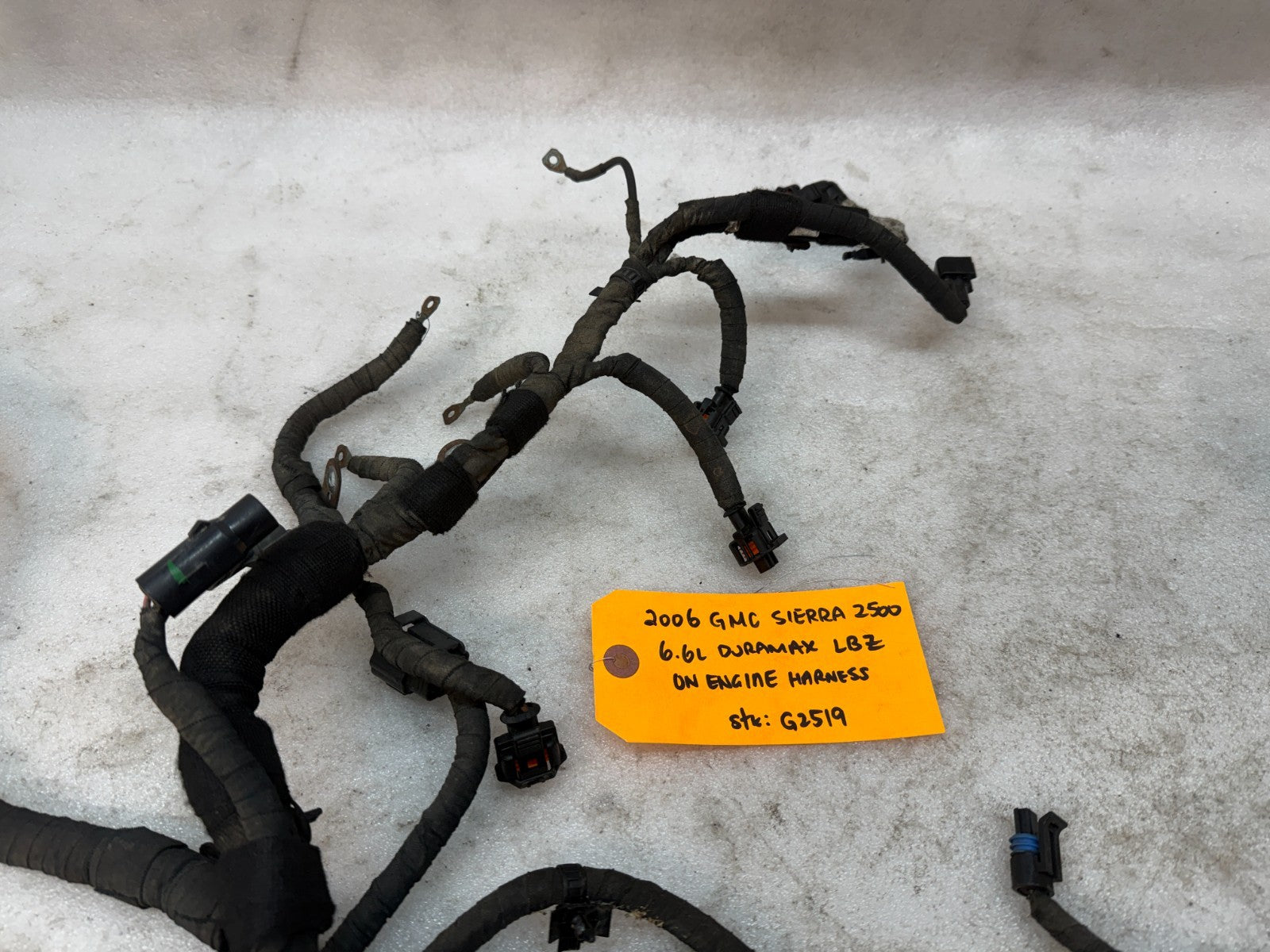 06 07 GMC CHEVROLET 2500HD DURAMAX 6.6 LBZ ENGINE MOTOR WIRING HARNESS LOOM