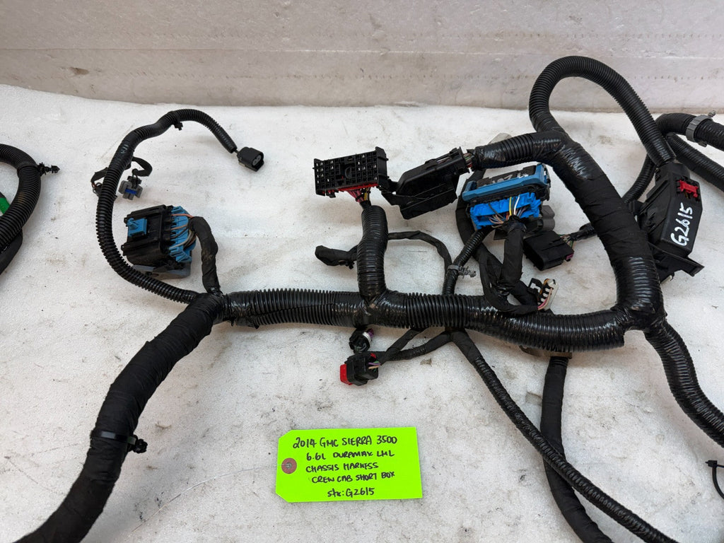 14 Chevrolet GMC 2500HD 3500 4wd CREW CAB SHORT BOX CHASSIS WIRING HARNESS