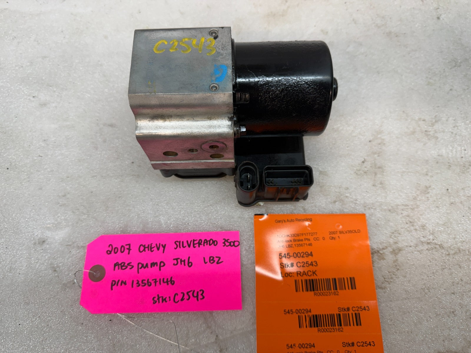 03-07 Chevrolet GMC SILVERADO 2500 6.6 ABS ANTI LOCK BRAKE PUMP MODULE 13567146