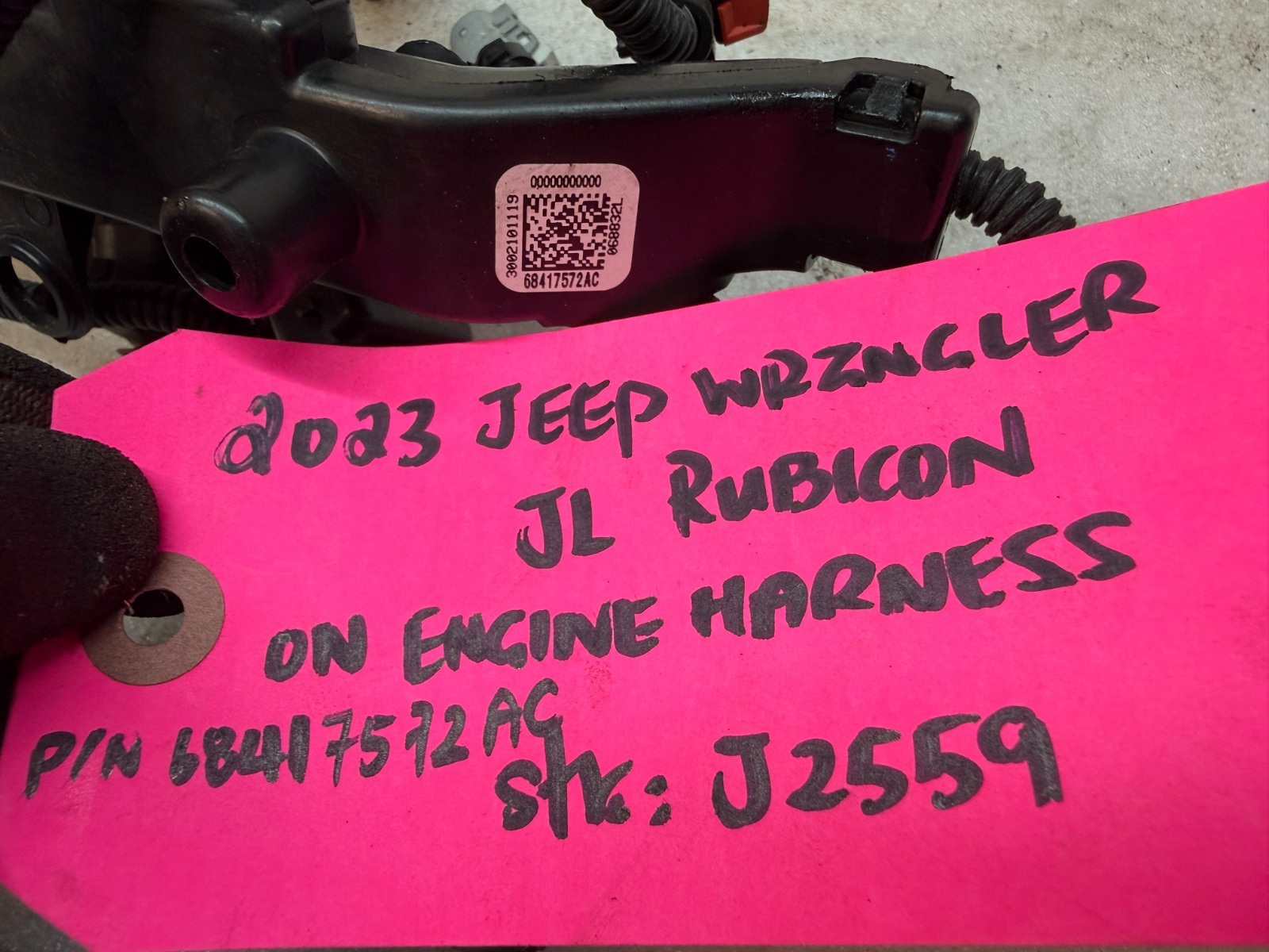 23 JEEP WRANGLER RUBICON JL JT 3.6 ON ENGINE WIRING HARNESS LOOM 68417572AC