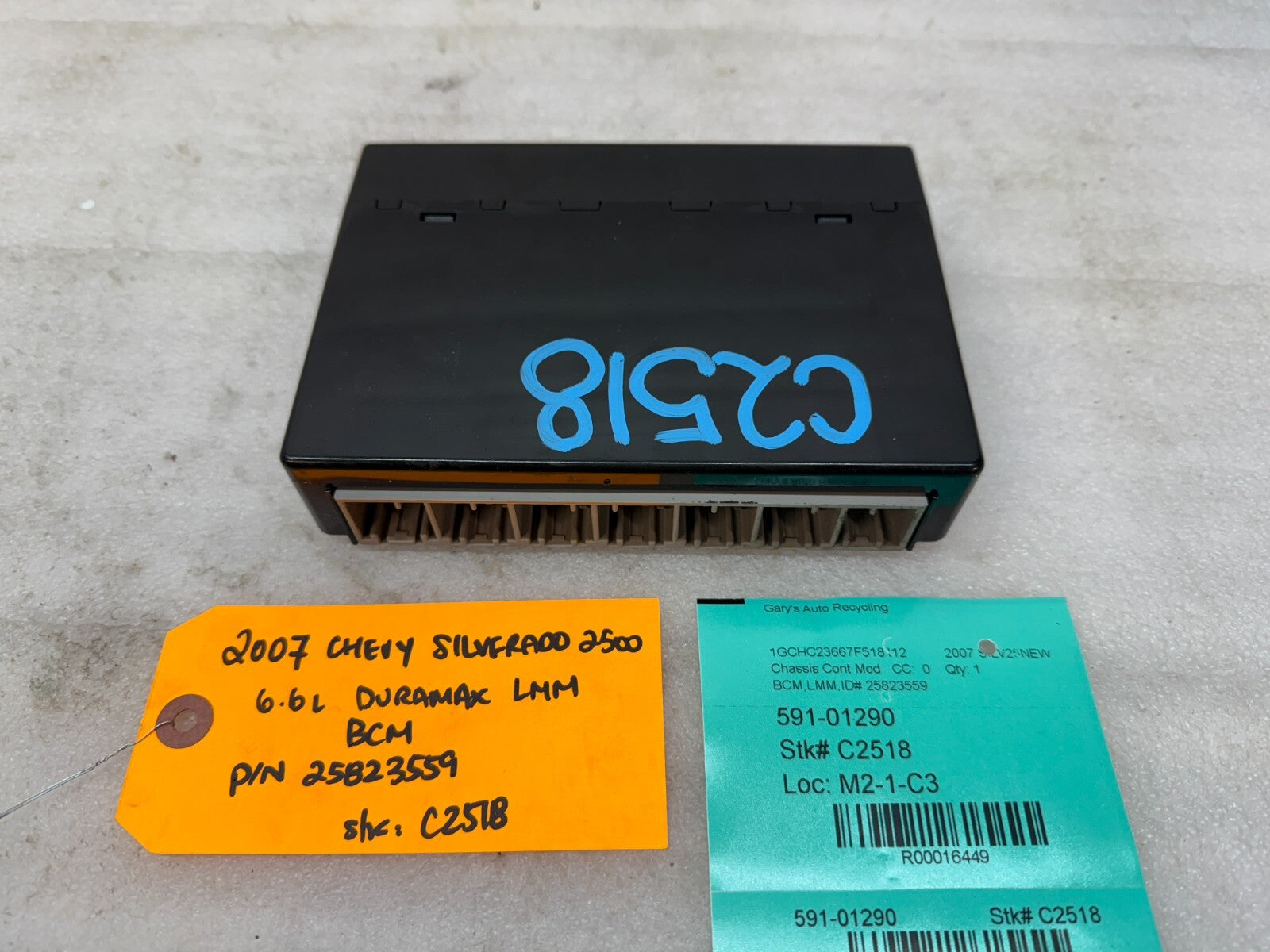 08 09 10 Chevrolet GMC DURAMAX LMM 6.6 BCM BODY CONTROL MODULE 25823559