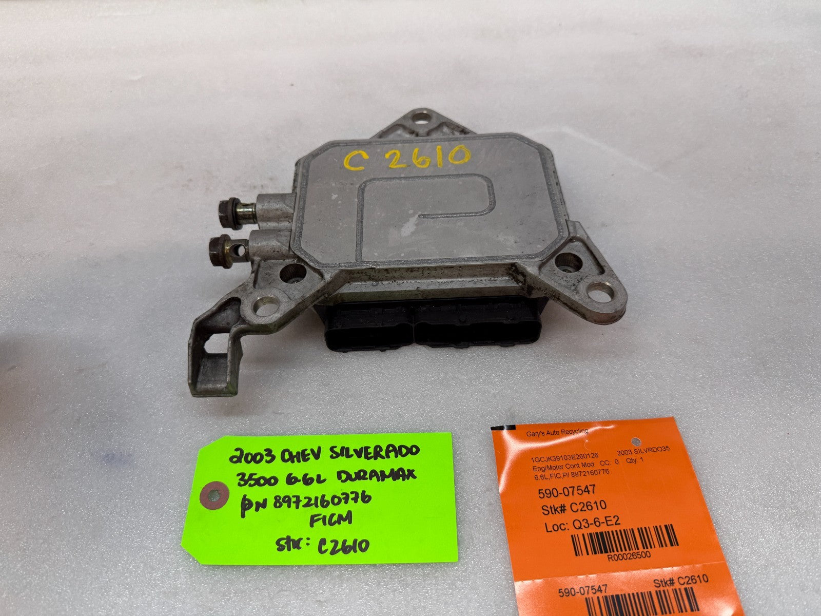 03 Chevrolet GMC LB7 6.6 DURAMAX FICM FUEL INJECTION CONTROL MODULE 8972160776