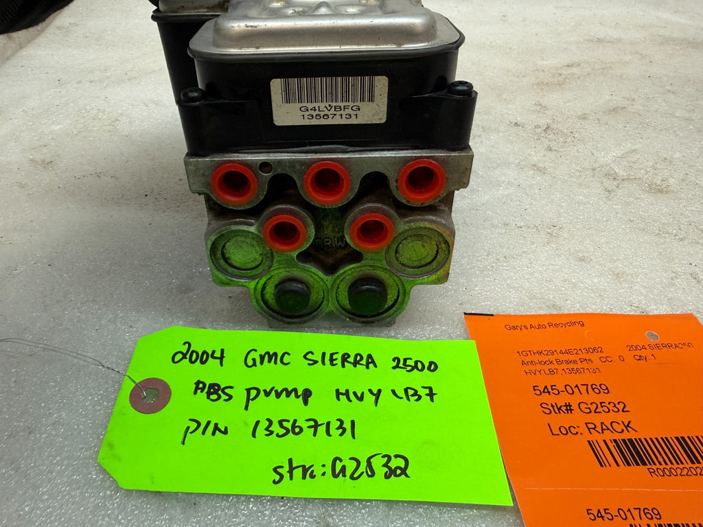 03-07 Chevrolet GMC SILVERADO 2500 6.6 ABS ANTI LOCK BRAKE PUMP MODULE 13567131