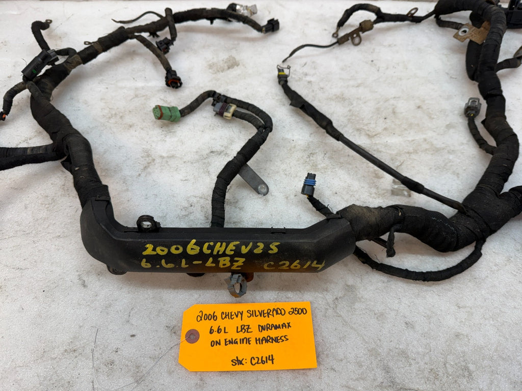 06 07 GMC CHEVROLET 2500HD DURAMAX 6.6 LBZ ENGINE MOTOR WIRING HARNESS LOOM