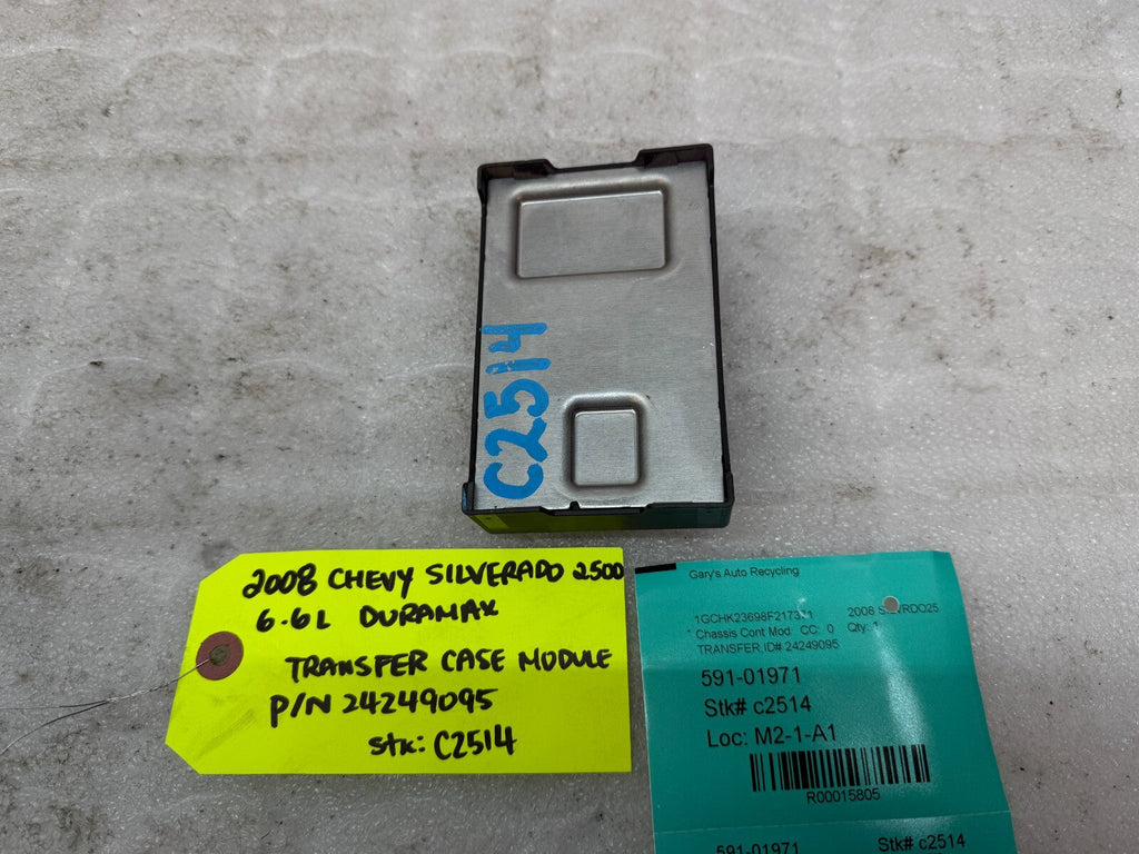 07 14 CHEVY SILVERADO 2500 6.6L DURAMAX OEM TRANSFER CASE MODULE 24249095