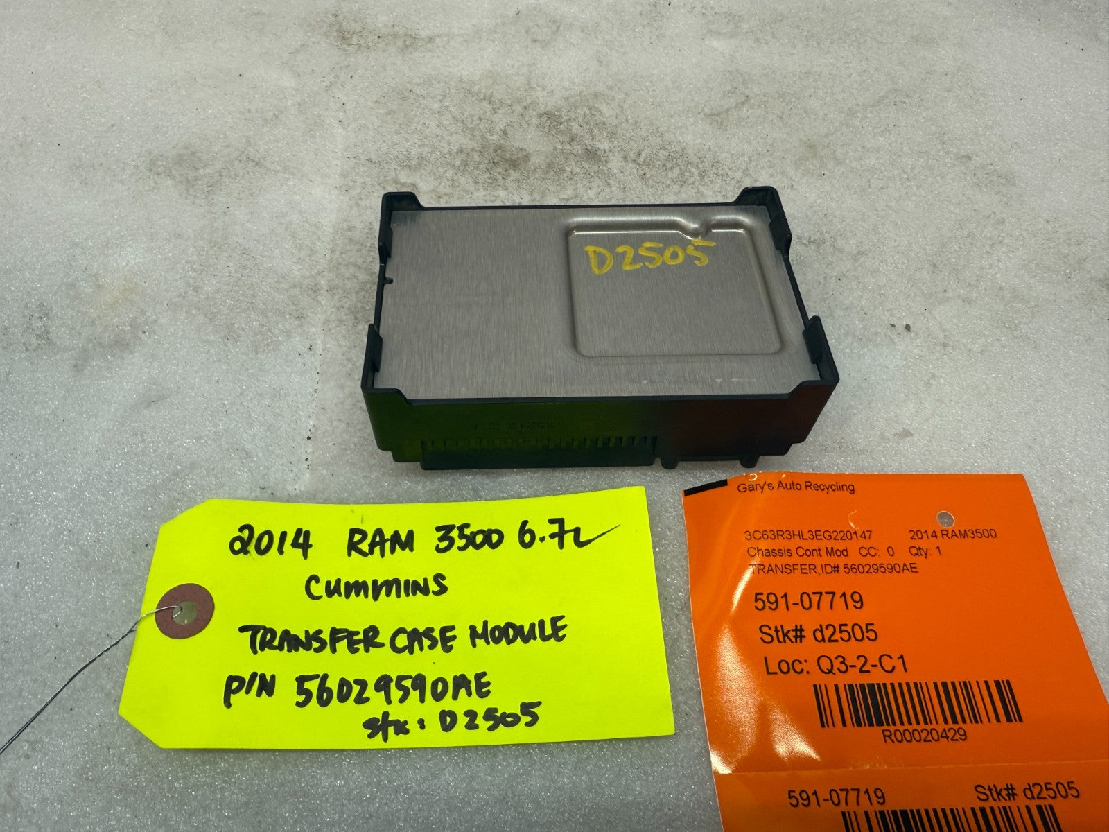 13 DODGE RAM 2500 3500 6.7 OEM TRANSFER CASE CONTROL MODULE 56029590AD