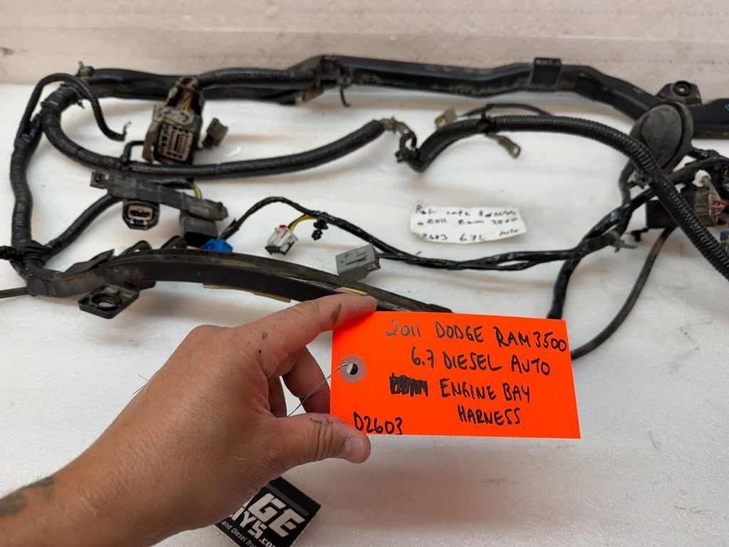 10 11 12 DODGE RAM 2500 3500 6.7 ENGINE BAY FIREWALL WIRING HARNESS P68084504AD