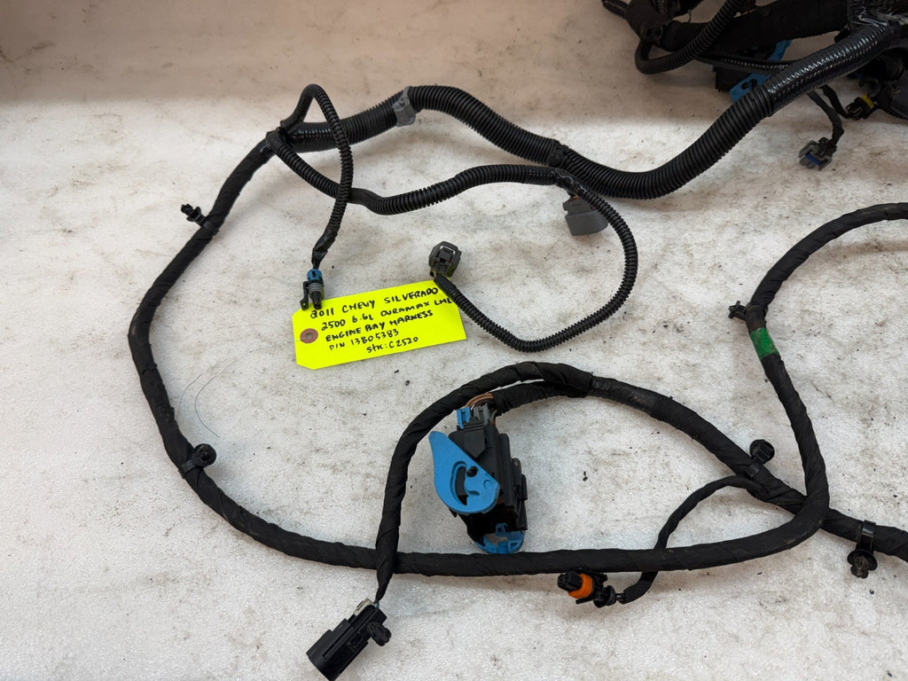 11 GMC SIERRA CHEVROLET SILVERADO 3500HD DURAMAX 6.6 LML ENGINE WIRING HARNESS