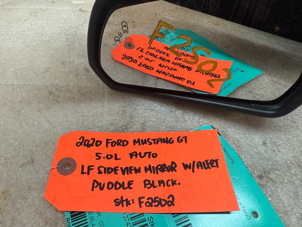 20 FORD MUSTANG 5.0 GT OEM BLACK LEFT  SIDE POWER MIRROR W/ BLINDSPOT PUDDLE