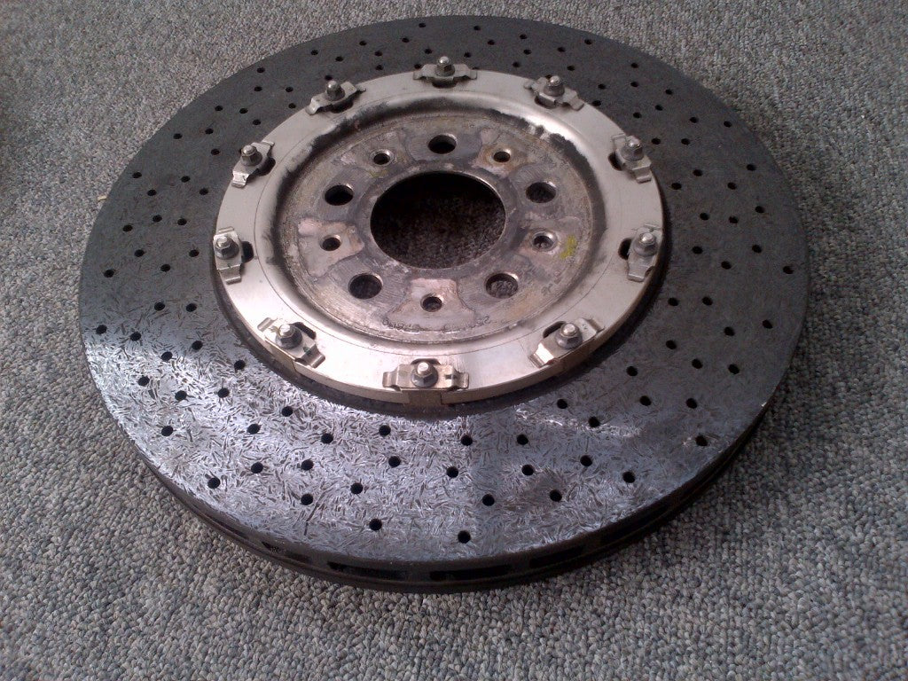99-04 FERRARI 360 CHALLENGE STRADALE OEM FRONT CERAMIC BRAKE ROTOR DISC 5K!!