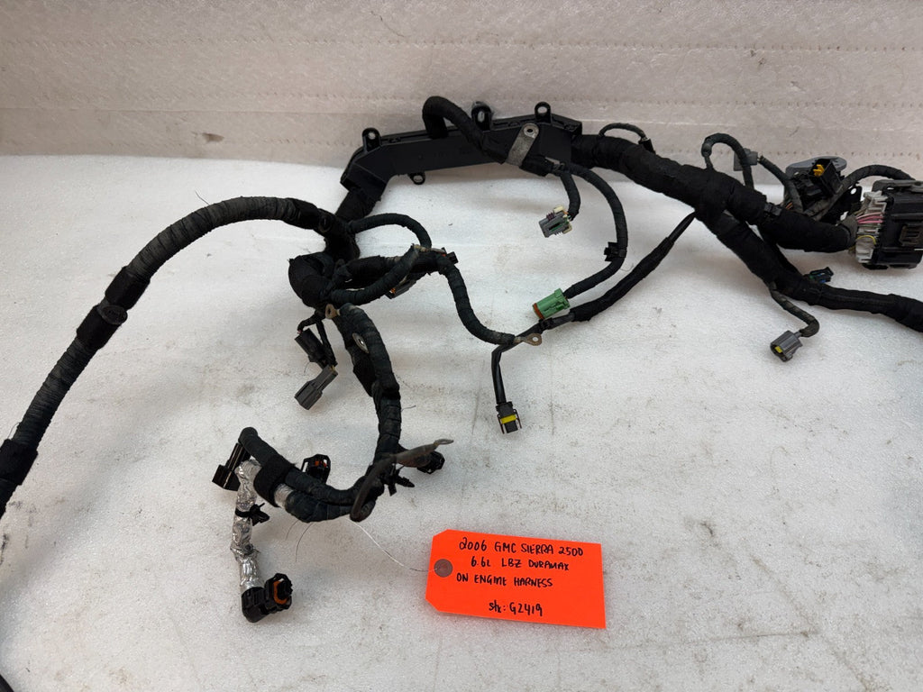 06 07 GMC CHEVROLET 2500HD DURAMAX 6.6 LBZ ENGINE MOTOR WIRING HARNESS LOOM