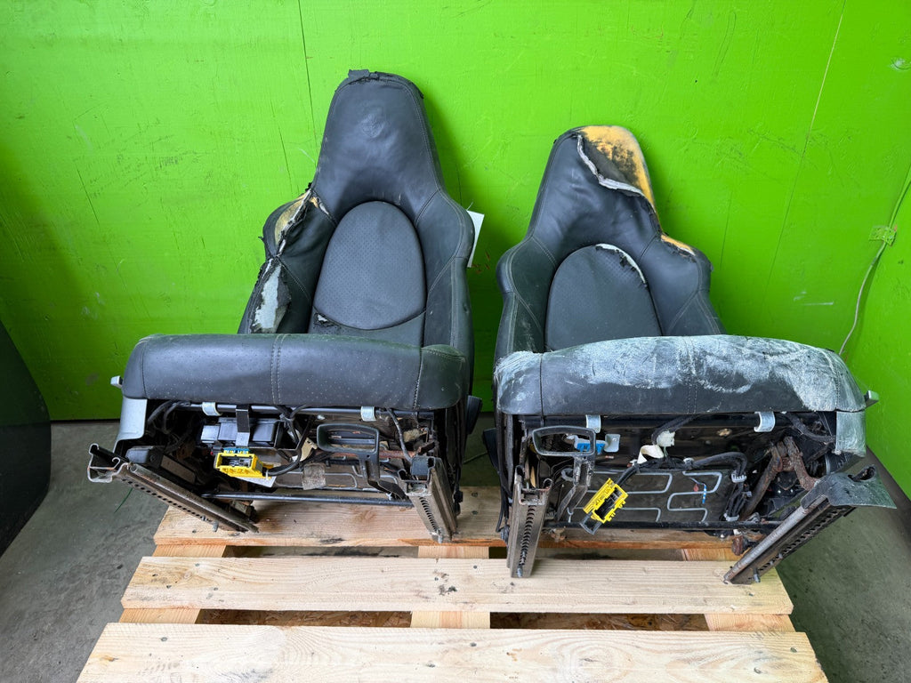 09 PORSCHE 997 911 LEFT RIGHT FRONT HEATED MANUAL SPORT SEATS 05-12