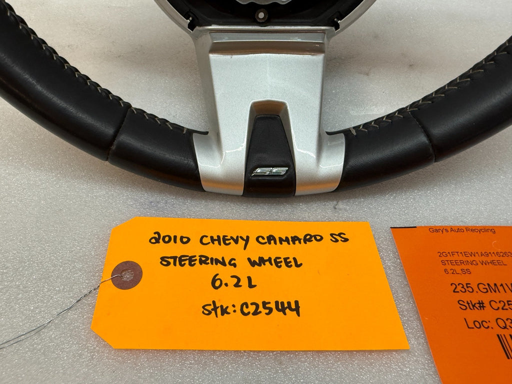 10 11 CHEVROLET CAMARO SS BLACK LEATHER STEERING WHEEL MANUAL TRANS