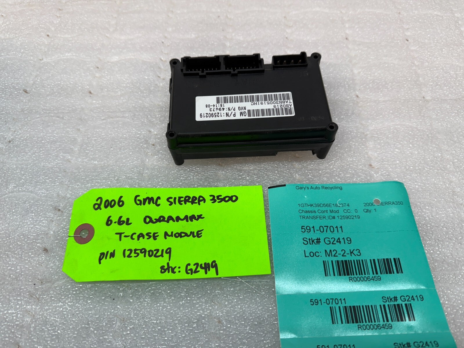 03-06 GMC SIERRA SILVERADO 2500 3500 TRANSFER CASE CONTROL MODULE 12590219