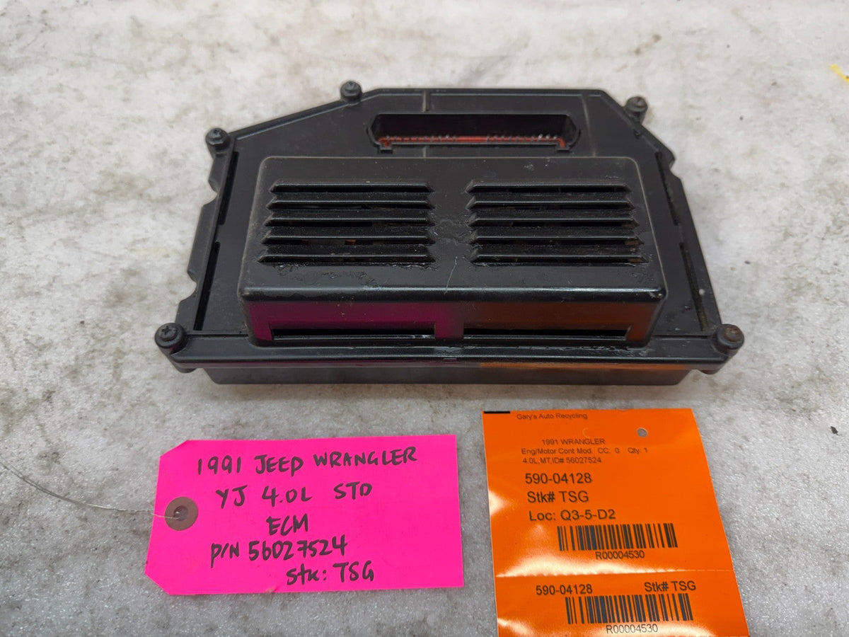 91 92 93 94 95 JEEP WRANGLER YJ 4.0 ENGINE COMPUTER ECM ECU 56027524