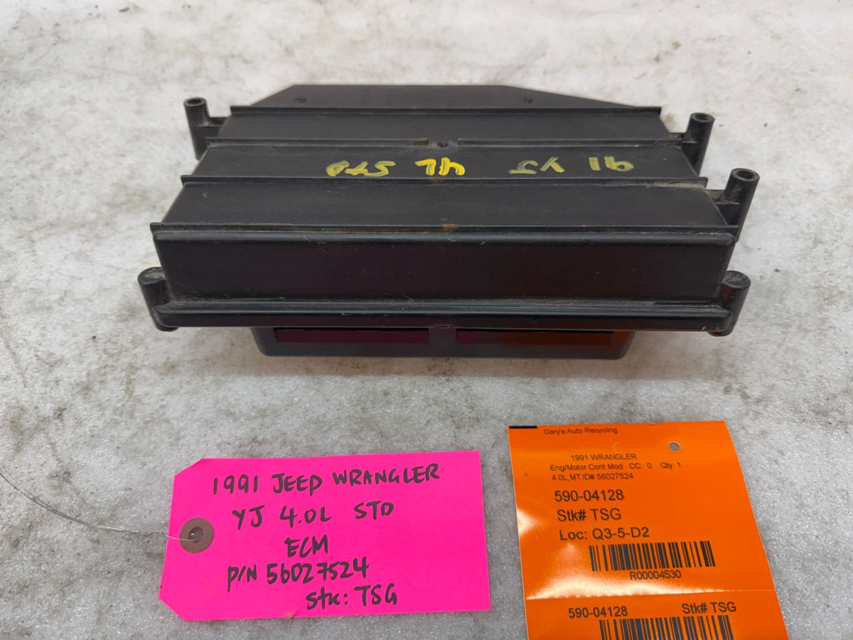 91 92 93 94 95 JEEP WRANGLER YJ 4.0 ENGINE COMPUTER ECM ECU 56027524
