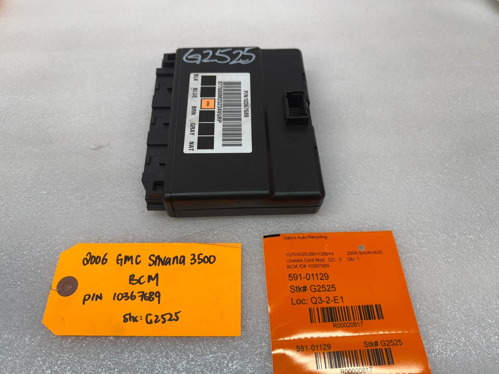 03-06 Chevrolet GMC SAVANA EXPRESS BODY CONTROL MODULE BCM 10367689
