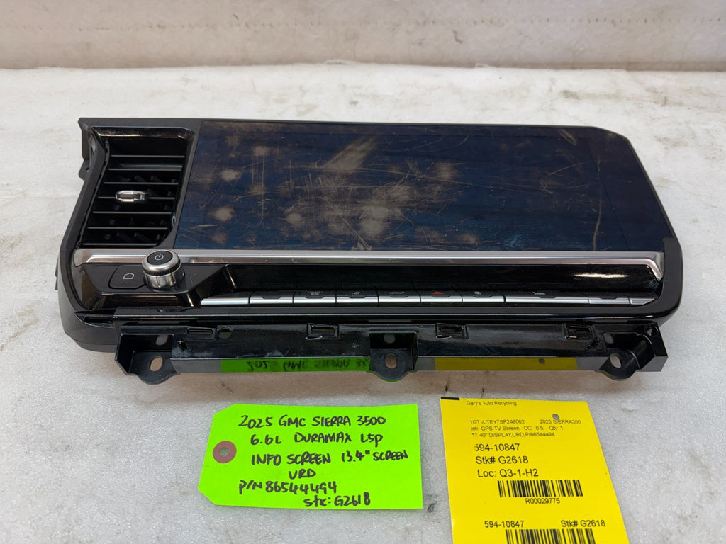 22-26 GMC 1500 2500 3500 SIERRA 13.4" RADIO TOUCHSCREEN DISPLAY VRD 86544494