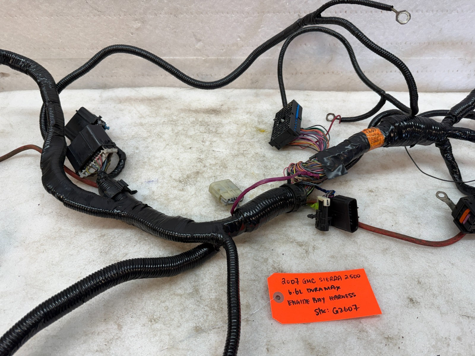 06 07 GMC CHEVROLET 2500HD DURAMAX 6.6 LBZ ENGINE BAY MOTOR WIRING HARNESS LOOM